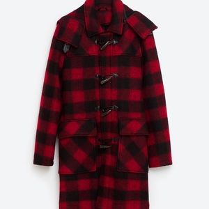 Zara buffalo plaid men’s coat